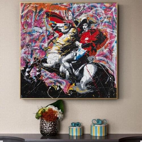 Graffiti Street Creativity Art Napoleon Bonaparte Canvas Painting Posters Prints Wall Art Pictures for Living Bedroom Home Decor