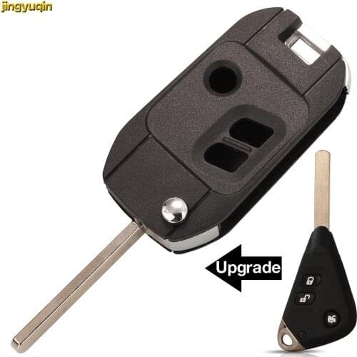 Jingyuqin 20pcs Modified Remote Car Key Fob Shell For Subaru Legacy Forester Outback Impreza 3 Buttons Folding Replacement Fob