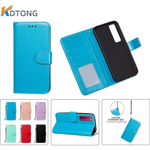 Solid Color Wallet Leather Case For Huawei Nova 7 7i 6 4E 3i Pro Enjoy Z 20 10S 10E 9 9S 9E 7S Plus Card Slot Shockproof Cases