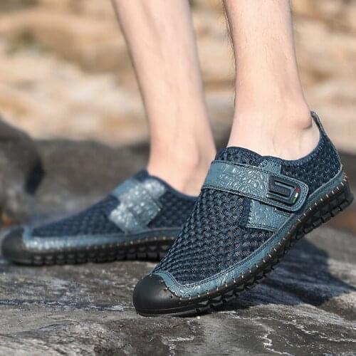 Summer Shoes Men Loafers Breathable Men Casual Leather Shoes Outdoor Walking Men Footwear Moccasins Loafer Chaussure Homme