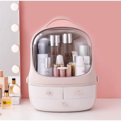 Fashion Drawer Makeup Storage Box Bathroom Brush Lipstick Holder Desktop Acrylic Jewelry Cosmetic Skin Care Organizer Rack