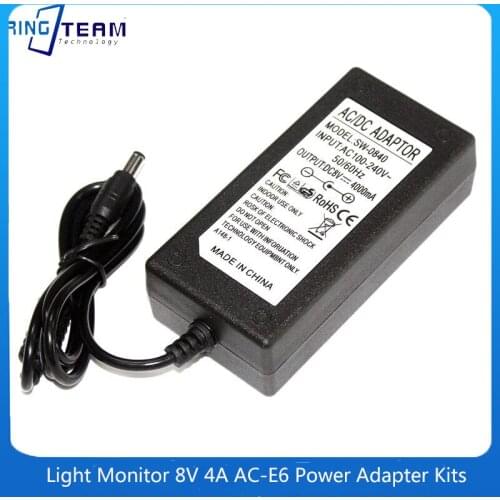 Light Monitor 8V 4A Power for Canon DC Coupler Camera Adapter AC-E6 ACE6DR-E6 Compose of ACK-E6 Kits