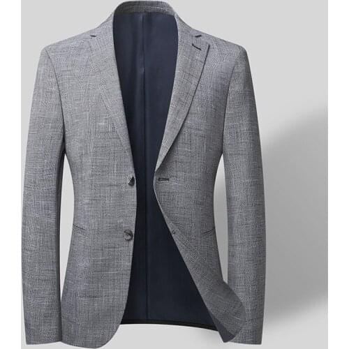 Man Spring Autumn Blazer Men Luxury Single Breasted Business Casual Plaids Male Blazer Fashion Slim Man Blazer Plus Size 4XL