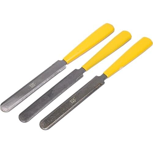 Carbon Steel Nut File Set, Guitar Double Sided Gauged Nut Slotting File -Set Of 3