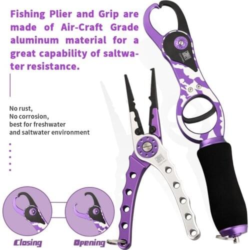 New Multi-functional Camouflage Lua Clamp Fish Control Kit Grip Outdoor Fishing Supplies Wholesale Accessories Mini Scissors