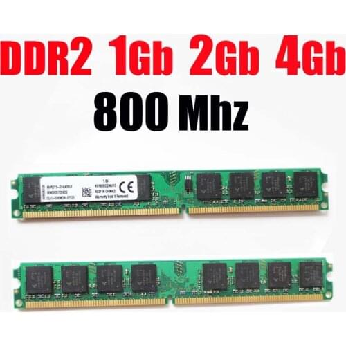 Ram ddr2 4Gb 1G 2Gb 800 DDR2 800Mhz / for AMD for intel desktop DDR 2 1G 2G 4G ddr2 memory RAM memoria ddr2 2Gb 800 PC2 6400