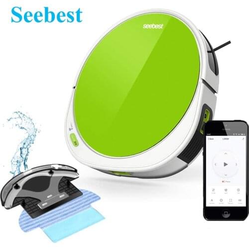 Seebest Robot Vacuum Cleaner F780A Suction Sweep Mop Vacuum Roll Wiper 4in1 Wifi App&Voice Control 120 min Runtime Self-Charging