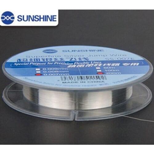 Original Sunshine 0.007mm 200M Superfine Silver Jump Wire Replacement For Precision Flexible Circuits Phone Screen Repair Tools