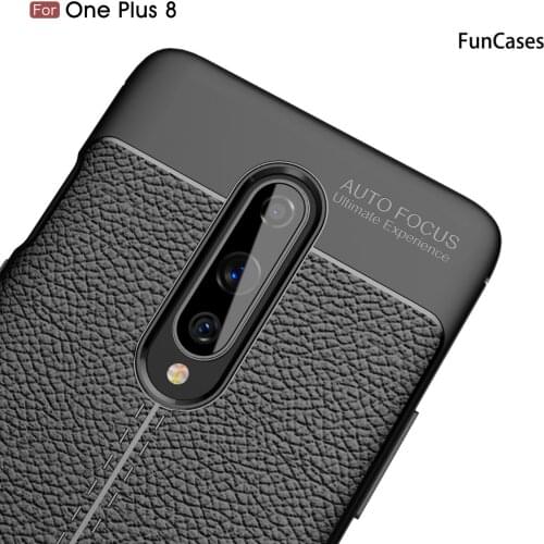 Navy Blue Phone Accesories Cover For Oneplus 8 Phone Cases Aksesuar sFor Protector OnePlus cover 1+ 8 Lychee Pattern Shell bag