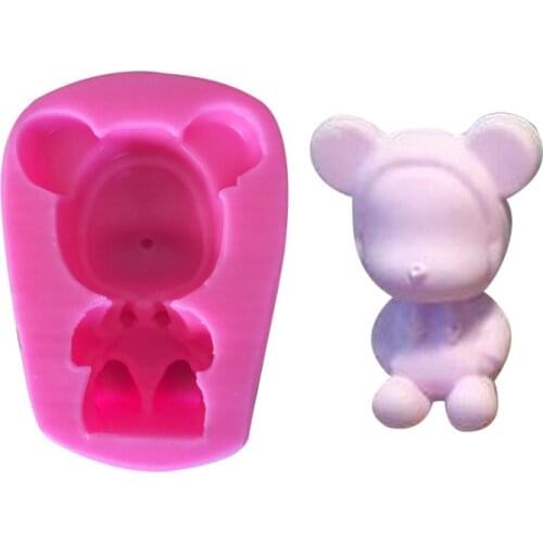 Sweatshirt Bear Silicone Mold Solid Aromatherapy Car Mold 19-07