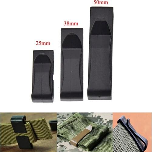 1'' 1.5'' 2'' strap outdoor belt end clip hike military backpack bag camp molle webbing buckle attach adjust keeper tactical