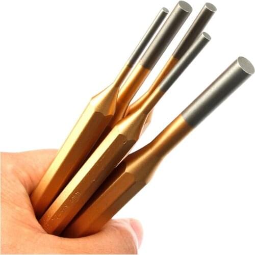 1PCS 3 4 5 6 8mm Cylindrical punch Crv Steel Punching Center Round Chisel Hand Tool Percussion Punch Fitter Special Punch