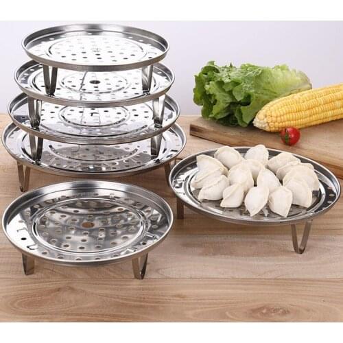 1 PC Stainless Steel Multifunction Steamer Rack Shelf Cookware Bread Corn Pot Steaming Plate Tray Stand Kitchen Cooking Utensils