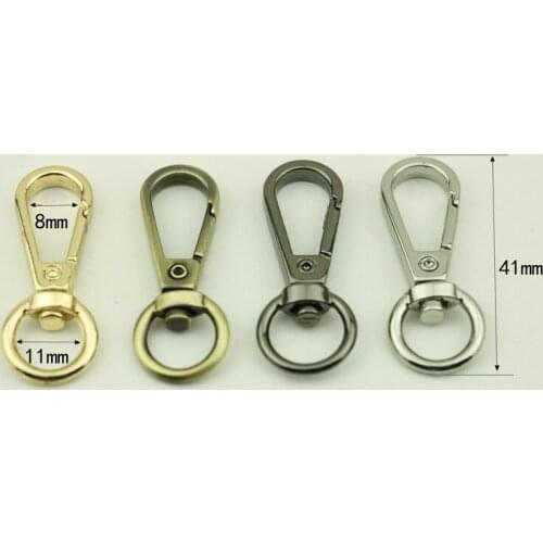 10 Pieces Luggage Leather Goods Hardware Accessories Wholesale Bag With Hook Buckle Inner Diameter Bag Chain Connection Buckles