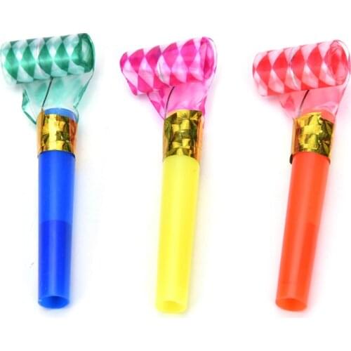 10PCS Multi Color Party Blowouts Whistles Kids Birthday Party Favors Decoration Supplies Noicemaker Goody Bags Pinata