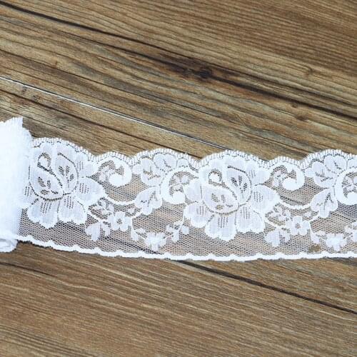 10 yards high quality 6.2 cm wide white lace embroidery lace decoration material DIY