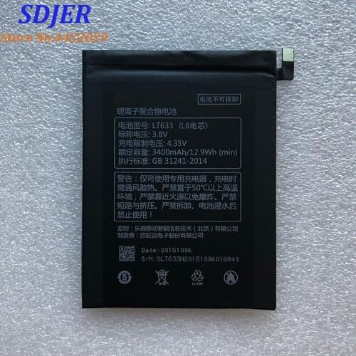 100% Original LT633 High Quality 3400mAh Battery For Letv Le 1 Max X900 Le One Max X900 Battery