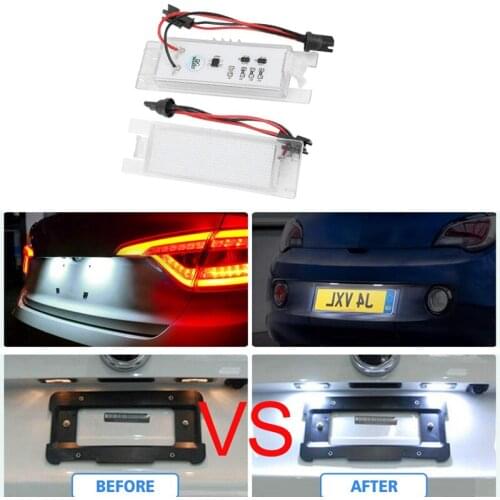 2Pcs LED Number License Plate Light Lamps for Fiat Tipo Multipla 500L PUNTO 188 Brava Croma Linea Doblo Marea Grande