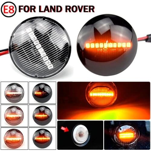 For Land Rover Range Rover L322 2002-2012 2Pcs LED Turn Signal Dynamic Side Marker Lamps Repeater Indicator Light
