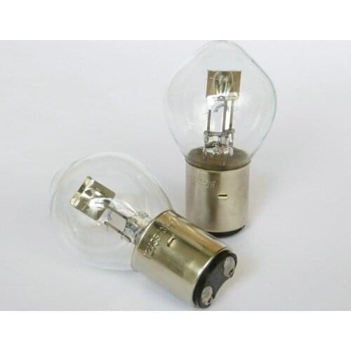 2Pcs Universal Motorcycle B35 BA20D 12728 12V 10A 35W Headlight Bulb For Moto Scooter ATV High Quality Lamp