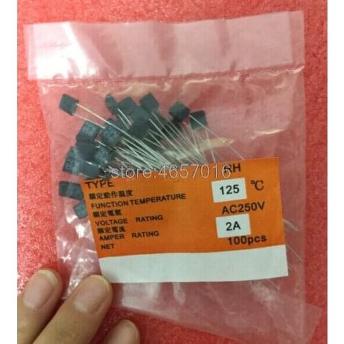 50pcs New RH 125 Degree Thermal Fuse 2A 250V