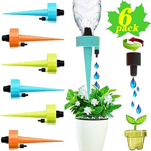 6Pcs/Set Automatic Watering Adjustable Vacation Plant Flower Irrigation Stakes