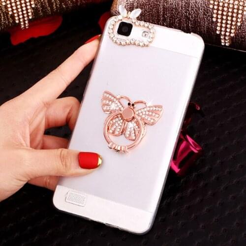 For Xiaomi mi 6X 8 SE Lite Case Max 3 F1 Glitter Diamond Bling Ring Holder Clear TPU Soft Cover Redmi Note 4 4X 5 Plus 6 Pro 6A