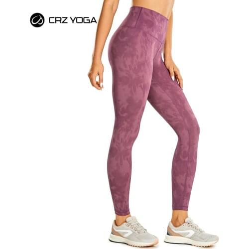 CRZ YOGA Womens Hugged Feeling High Waist Running Workout Leggings with Pocket-25
