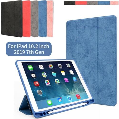 Business cover for ipad 8th 7th generation case Retro Leather Flip Trifold Stand Wake Book Cover for funda tablet 10.2" 2019 new