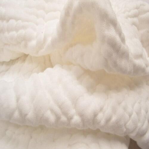 40 Pieces 10 Layers Crinkle 100% Cotton Gauze Blanket White Color 110 x 110 Cm For Baby Small Wholesale