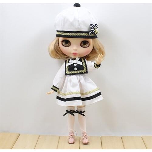 Blyth Doll 30cm Campus Dress Uniform Suit White Stocking Free Shipping