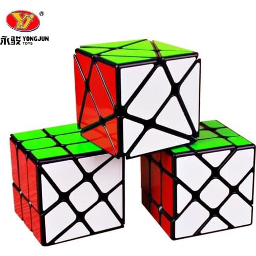 Yongjun Axis magic speed cube YJ wheel puzzle cubes sticker professional 3x3 Fisher cube educational toys for children 3x3x3