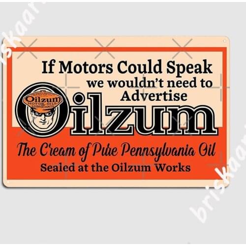 Oilzum Iii Metal Plaque Poster Funny Mural Painting Cinema Wall Mural Tin sign Posters