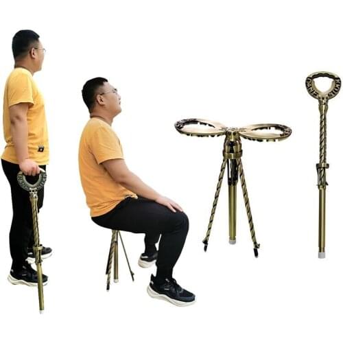 Multifunctional Adjustable Height outdoor Crutch Chair Seat Camping Chair