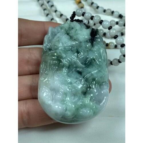 Natural 7A Myanmar jade Handcarved jade dragon green jade pendant jade necklace men pendants jewelry jade necklaces