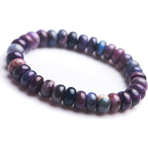 Natural Sugilite Bracelet South African Genuine Purple Abacus Bead Stretch Healing Gems Crystal Natural Stone Bracelet AAAAA