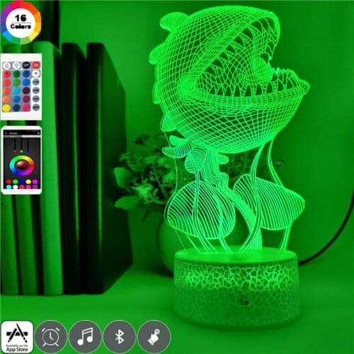 Night Light for Kids Room Game Plants Chomper Cool 3d Table Light Children Night Lamp LED Decorative Light Xmas Gift