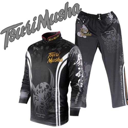 2021 NEW Fishing Shirt Pant Sun-protective Clothing Ultrathin Summer Mens Long Sleeve Sweat-absorbent Quick Drying TSURIMUSHA