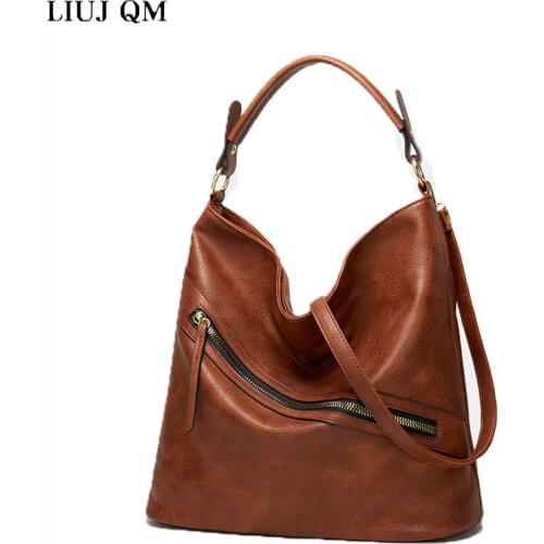2021 New Brand Luxury Women Bag Shoulder Crossbody Bag Casual Big Totes High Quality PU Leather Ladies Hobo Messenger Bag Sac A