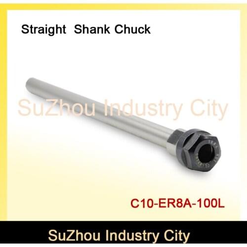New ! C10 ER8A 100L Collet Chuck Hoder Straight Extension Rod Shank Chuck Collect ER8 Collet ER8A Nut for CNC Milling