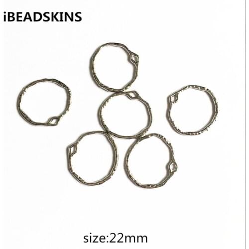 New arrival! 22mm 100pcs/lot white K color zinc alloy ring-shape charm for jewelry DIY ( as shown)#2012