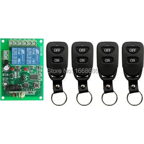 New DC12V 2CH 10A wireless remote control switch system teleswitch 4X Transmitter + 1X Receiver relay smart house z-wave
