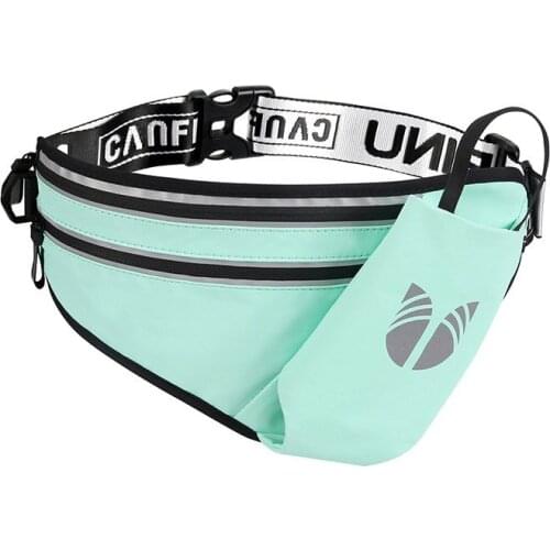 Newly Running Belt with Bottle Holder Hands-Free Reflective Waist Pouch Belt Adjustable Waterproof for Outdoor Hiking