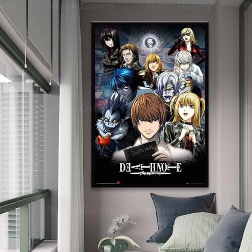 Japanese anime death note poster character art canvas painting mural for indoor home room wall decoration accessories