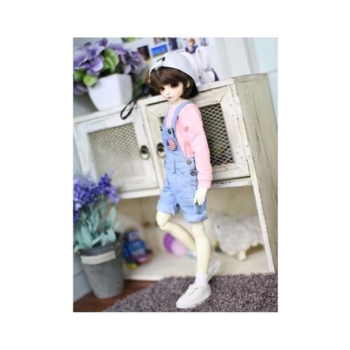 Full Set 1/4 BJD Doll BORY Cute Suspender Trousers Girl Boy Top Quality Joint Doll Christmas Birthday Gift Adult Toy Accessories