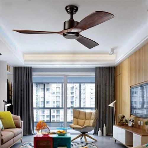 Ceiling fan frequence DC vintage industrial ventilator without light Remete control decorative blower wooden retro fans