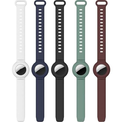 Durable Anti-lost Watch Strap Style Protective Case Silicone Shell Cover Sleeve for Apple Airtag Tracker Accessories