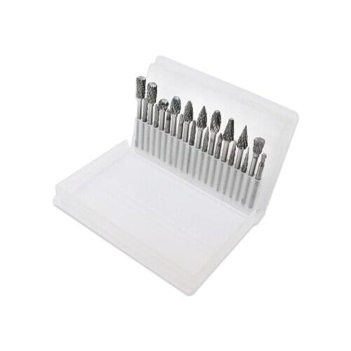 Carbide Rotary File 3*6 Set Tungsten Steel Grinding Head Metal Polishing Grinding Tool Wood Carving Root Carving Milling Cutter