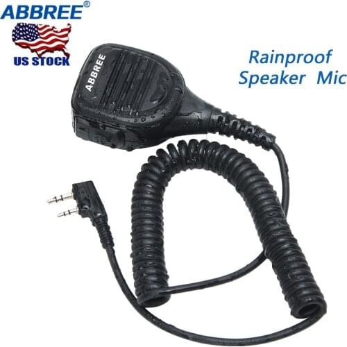 US Stock ABBREE AR-760 Speaker Microphone Remote Should Mic for Baofeng UV-5R UV-82 BF-888S UV-S9 Two Way Radio Walkie Talkie