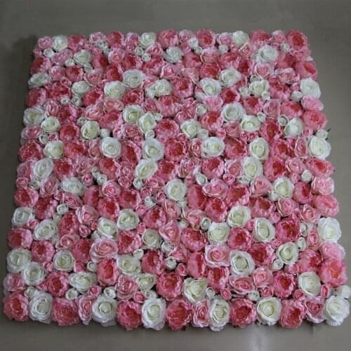 Exellent 2.4M x 2.4M Wedding Flower Wall Pink with white Rose & Hydrangeas flower backdrop wedding stage decoration